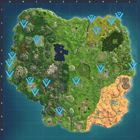 Season 5 Week 10 Fortnite Battle Pass Guide Fortnitemaster Com - below is a map marking the locations of all the jigsaw puzzle pieces